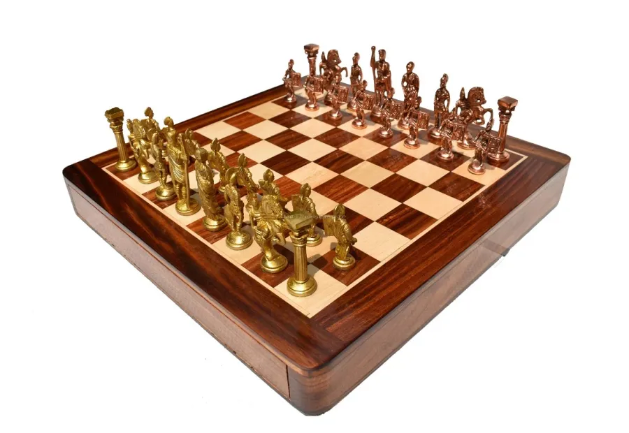 obrazek 2 Stylowe rzymskie figury wraz z planszą znakomite na upominek - The Chess Empire