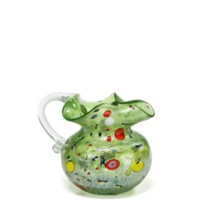 Zdjęcie Zielony unikatowy dzbanek z weneckiego szkła