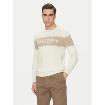 Zdjęcie Guess Sweter M5GR05 Z3MI1 Beżowy Regular Fit