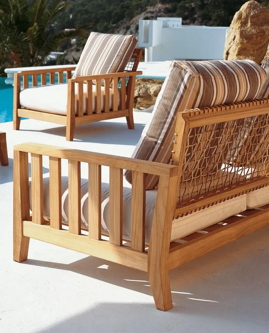 obrazek 2 Wyjątkowa sofa Synthesis 210 cm wykonana z drewna tekowego