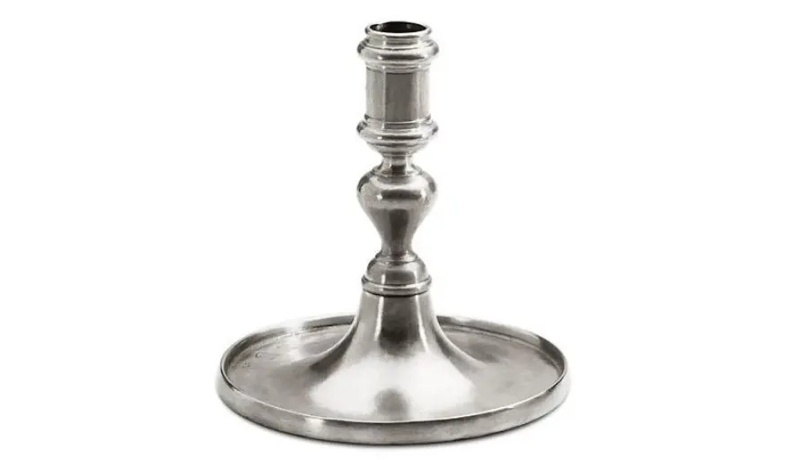 obrazek 1 Piękny świecznik z pewteru - h 14,5 cm