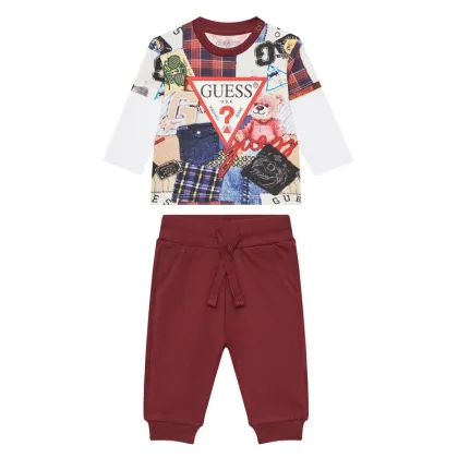 Zdjęcie Guess Komplet dziecięcy I5YG00 K8HM4 Bordowy Regular Fit