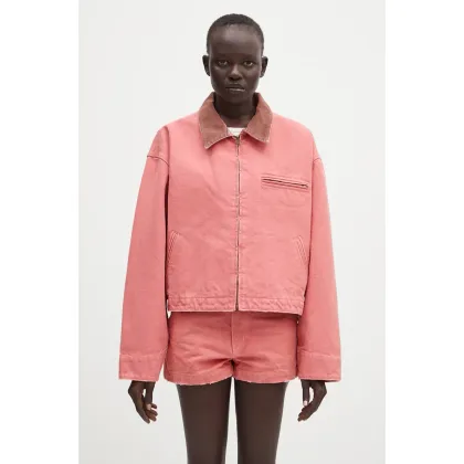 Zdjęcie AMBUSH kurtka bawełniana Cropped Canvas Work Jacket kolor pomarańczowy przejściowa oversize 12115367