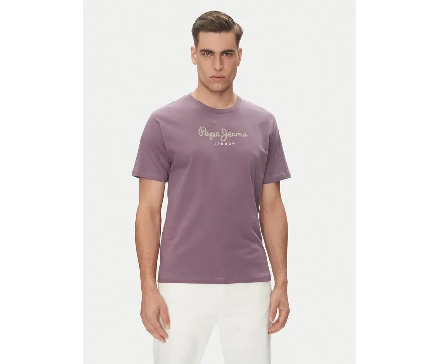 obrazek 1 Pepe Jeans T-Shirt Eggo N PM508208 Fioletowy Regular Fit