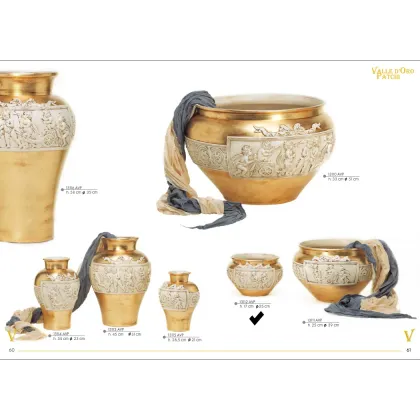 Picture Antique bowl/vase made of Italian ceramics - Valle d'oro Patchi