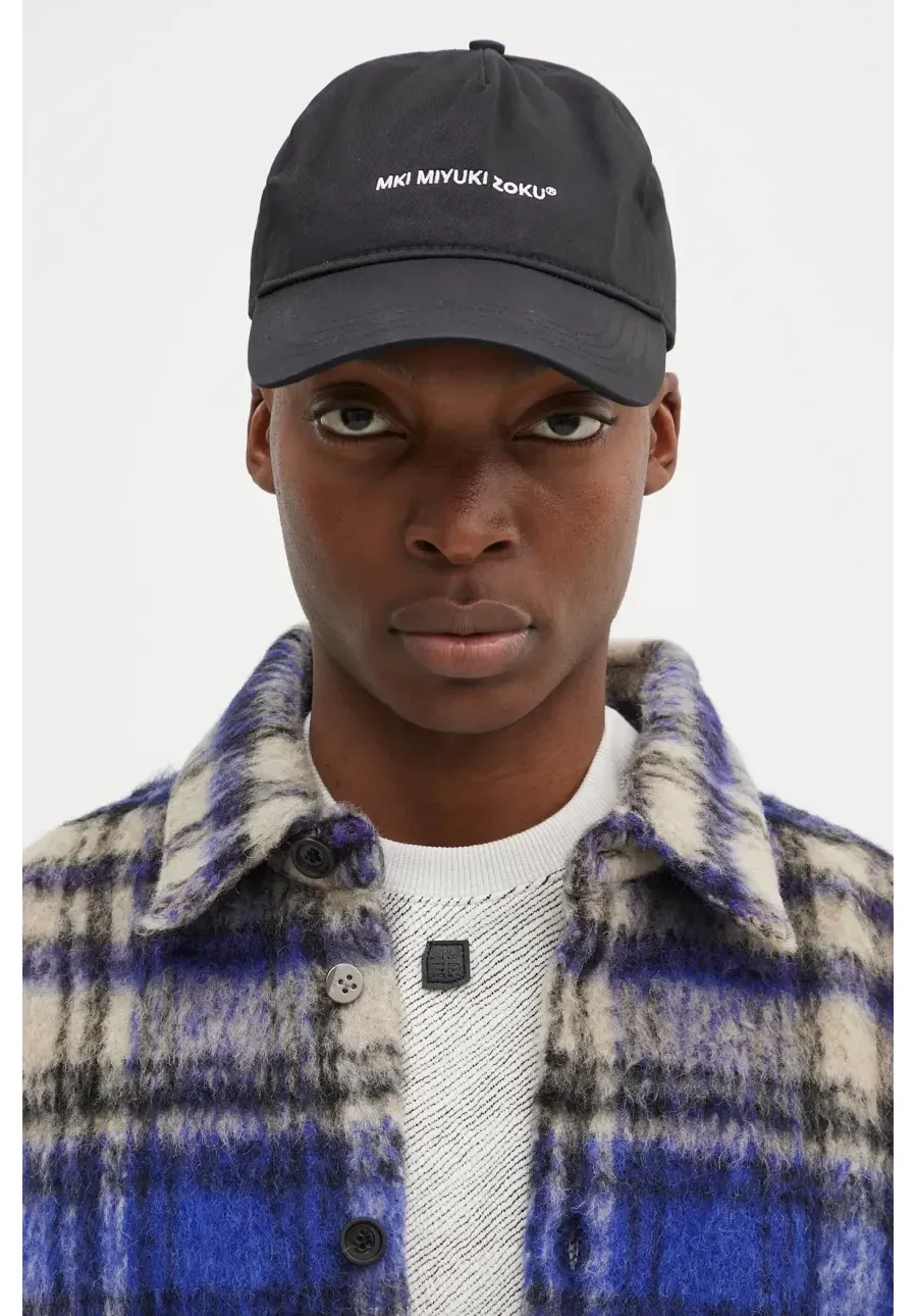 obrazek 1 MKI MIYUKI ZOKU czapka z daszkiem bawełniana Classic Ball Cap kolor czarny z aplikacją CLASSIC.BALL.CAP