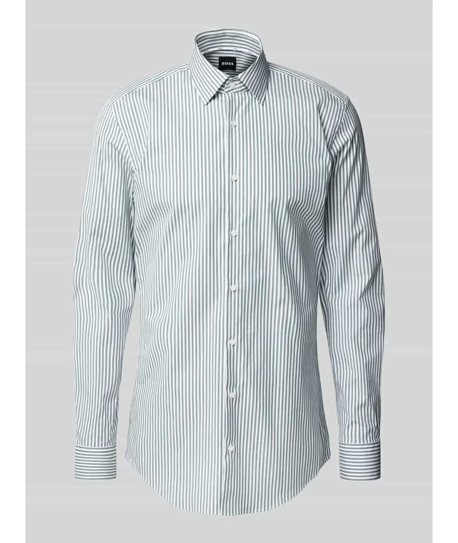 obrazek 1 Koszula biznesowa o kroju slim fit z kołnierzykiem typu kent model ‘Hank’
