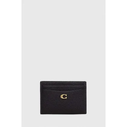 Zdjęcie Coach etui na karty skórzane Essential Card Case kolor czarny