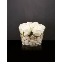 Picture A classic composition with white rose buds for the living room