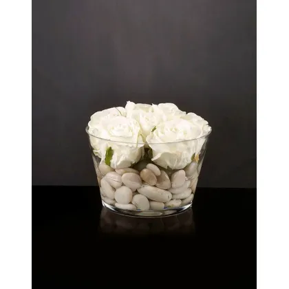 Picture A classic composition with white rose buds for the living room