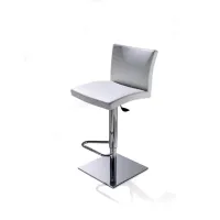 Zdjęcie Obrotowe, skórzane krzesło barowe