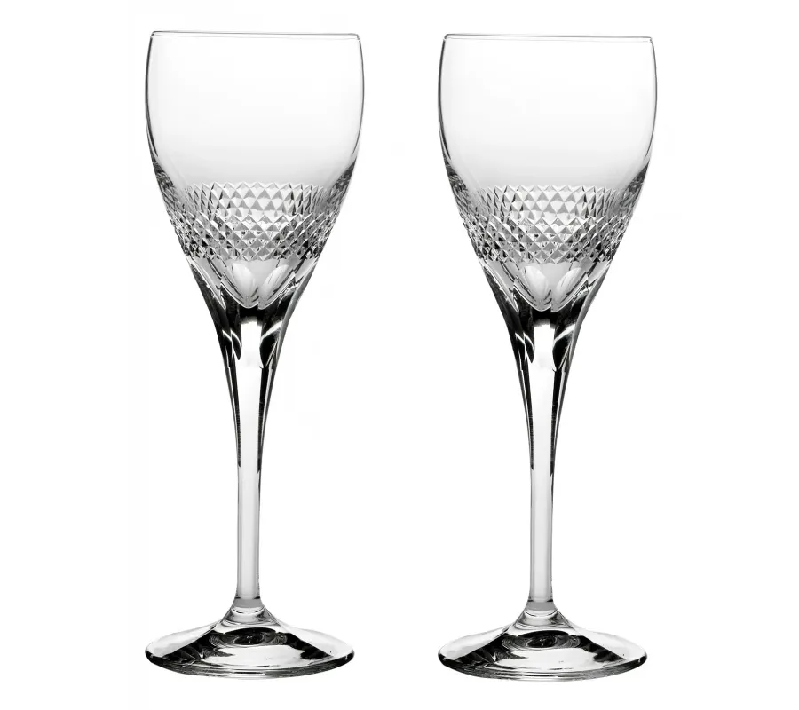 picture 1 Royal Scot Crystal Large Wine Glasses Diamonds 2 p.