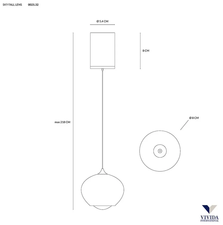 obrazek 4 Pojedyńcza lampa wisząca Sky Fall Lens