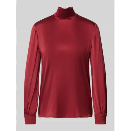 Zdjęcie Bluzka o kroju regular fit z dodatkiem jedwabiu ze stójką model ‘MARAT’