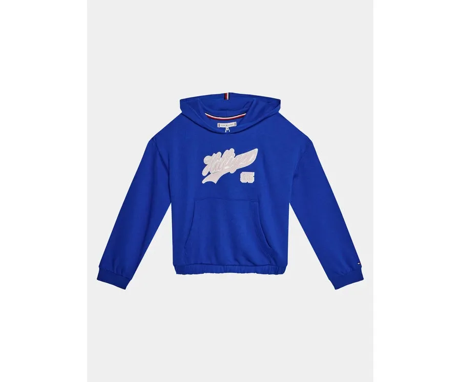 obrazek 1 Tommy Hilfiger Bluza Hilfiger Script Hoodie KG0KG07721 Niebieski Regular Fit