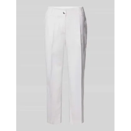 Zdjęcie Spodnie lniane o skróconym kroju regular fit model ‘Nora’