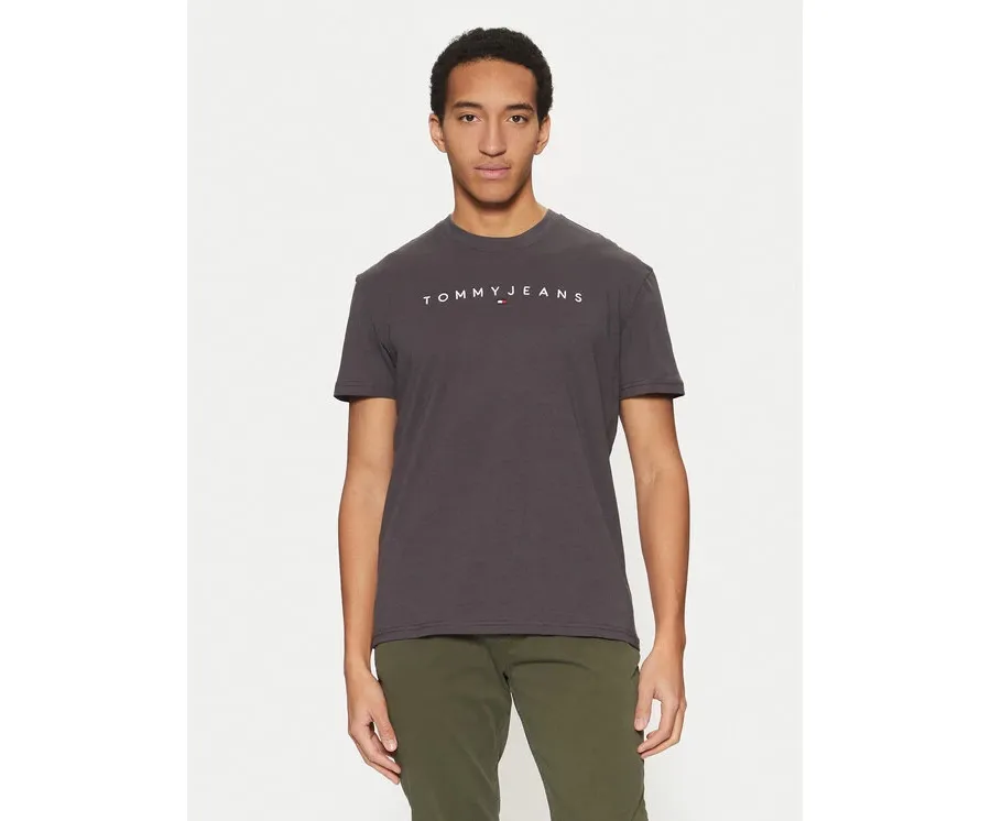 obrazek 1 Tommy Jeans T-Shirt Linear Logo DM0DM20744 Szary Regular Fit
