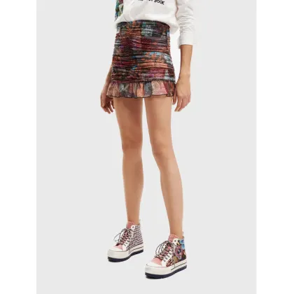 Zdjęcie Desigual Spódnica mini Bora 22WWFK03 Kolorowy Slim Fit