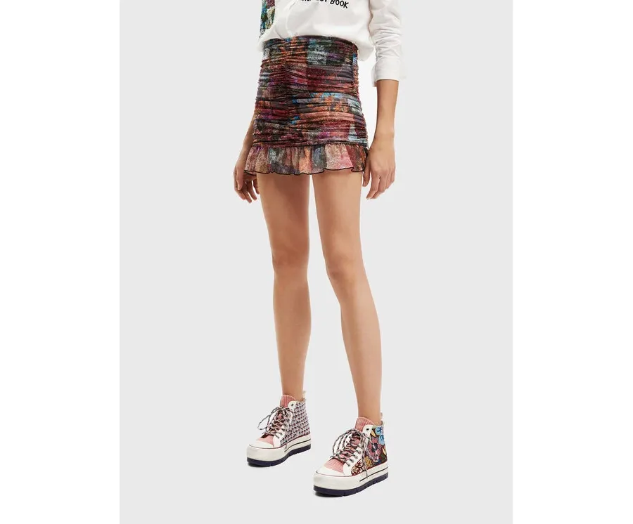 obrazek 1 Desigual Spódnica mini Bora 22WWFK03 Kolorowy Slim Fit