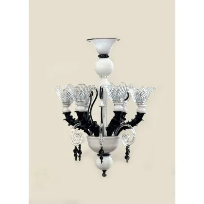 Zdjęcie Elegancki żyrandol wenecki 6 świateł ze szkła Murano