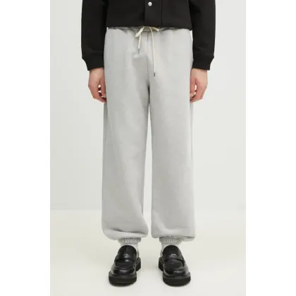 Zdjęcie MKI MIYUKI ZOKU spodnie dresowe bawełniane 800 Gsm Superweight Cuffed Joggers męskie kolor szary gładkie 800.GSM.SUPERW.CUF
