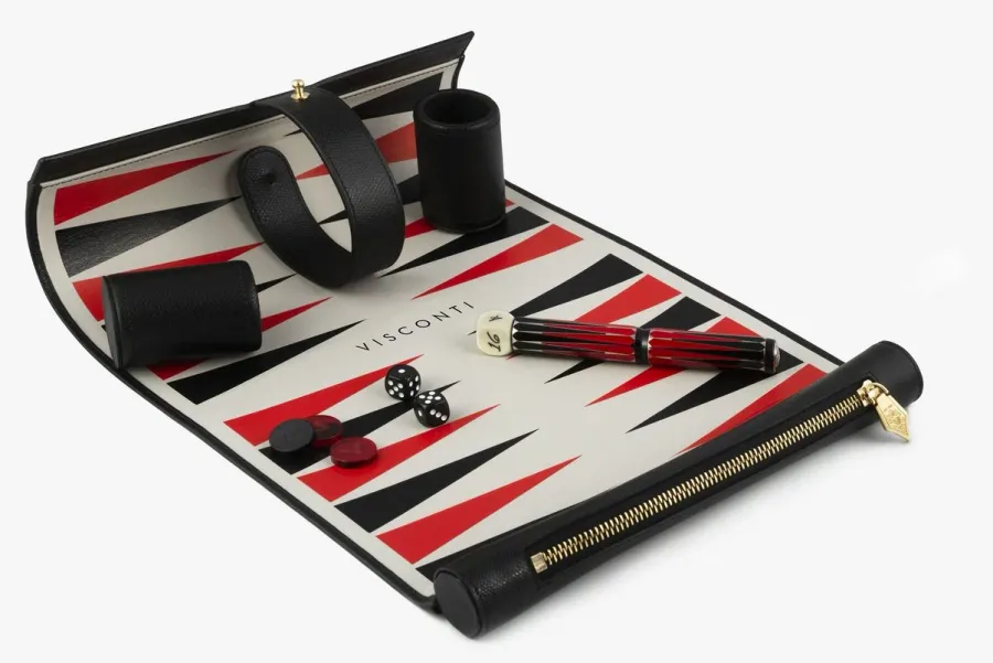 obrazek 8 Designerskie pióro wieczne Backgammon ze srebra próby 925