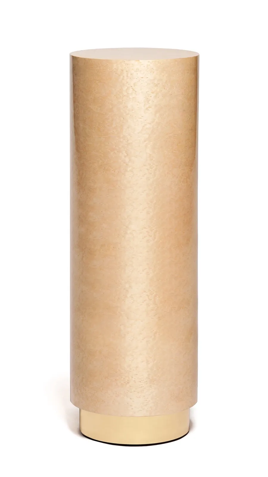 picture 3 Maple veneer pedestal with polished brass foot - Ginger & Jagger