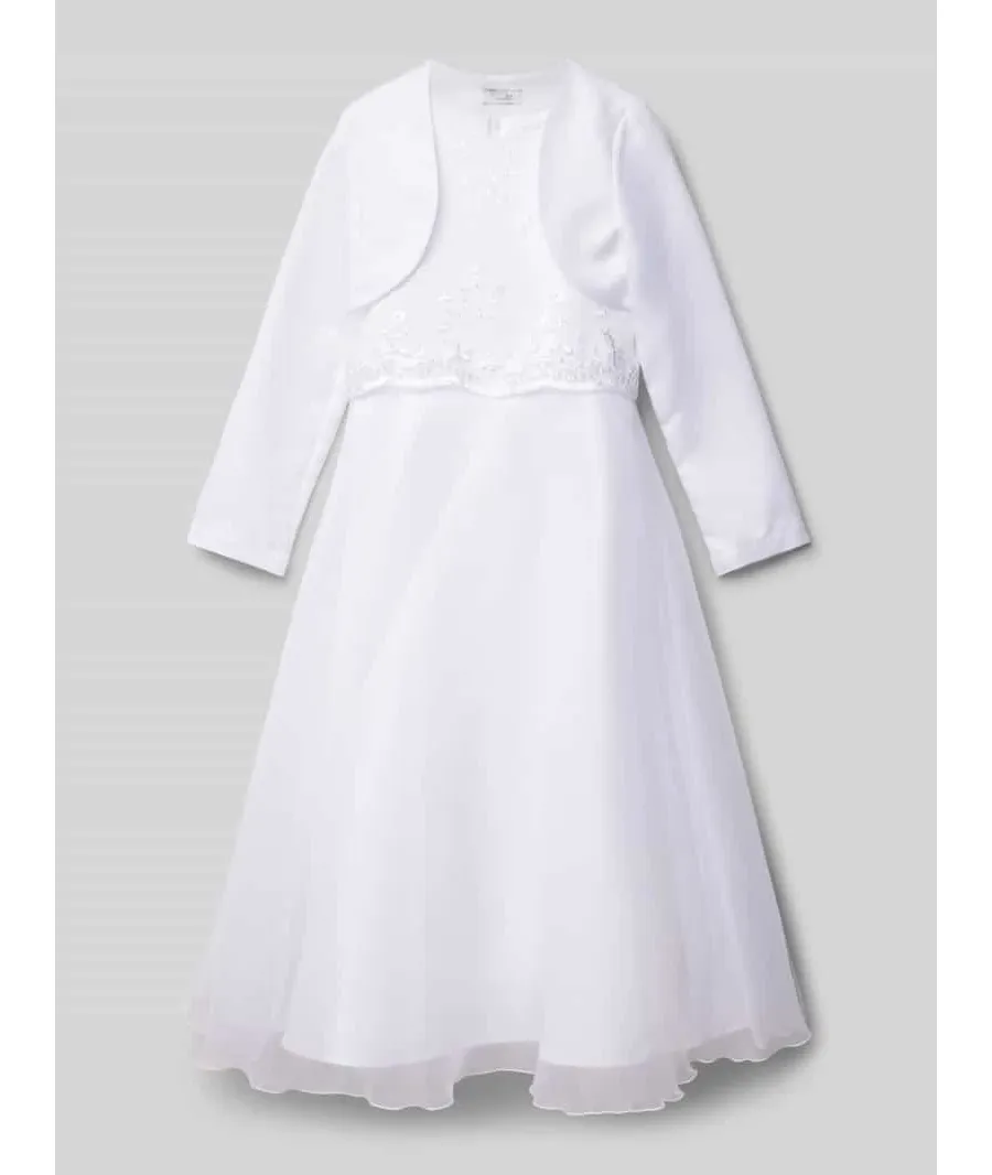 obrazek 1 Sukienka komunijna obszyta koronką