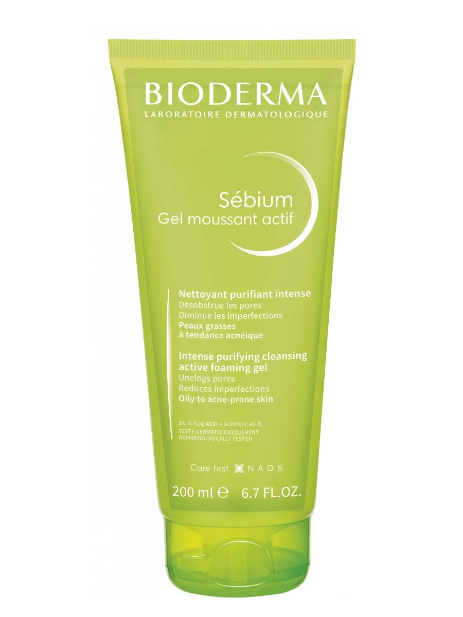 obrazek 1 Bioderma Sebium Gel Moussant Actif Aktywny Żel Oczyszczający 200 ml