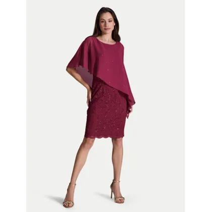 Zdjęcie Swing Sukienka koktajlowa 77760410 Bordowy Regular Fit