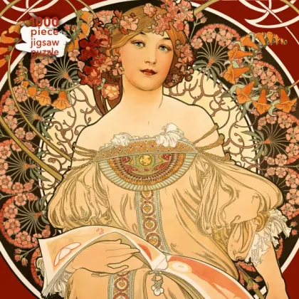 Zdjęcie Puzzle dla dorosłych Alphonse Mucha: Zaduma - Flame Tree Publishing