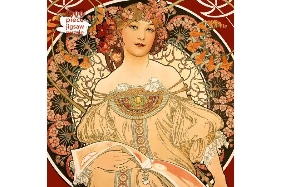 obrazek 1 Puzzle dla dorosłych Alphonse Mucha: Zaduma - Flame Tree Publishing