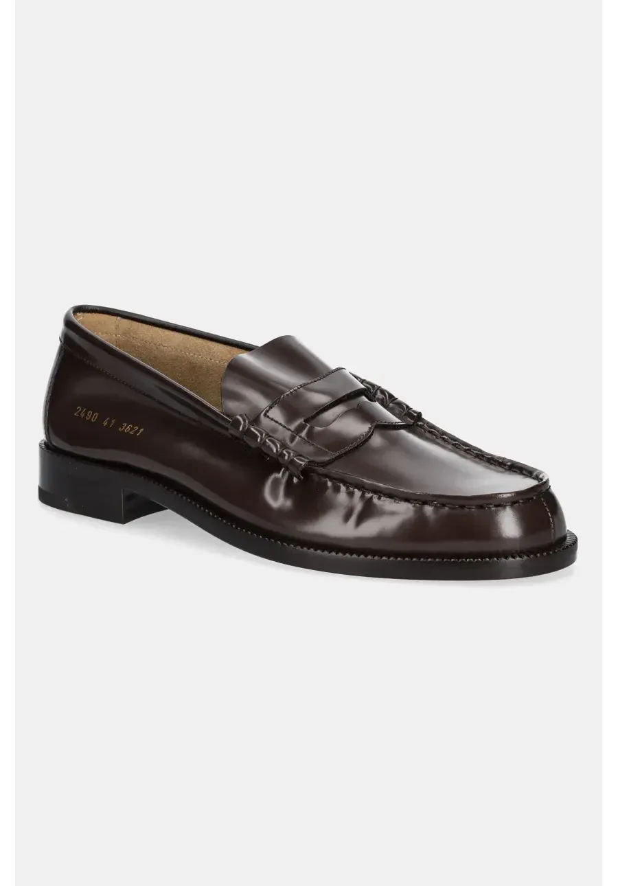 obrazek 1 Common Projects mokasyny skórzane Loafer męskie kolor brązowy 2490