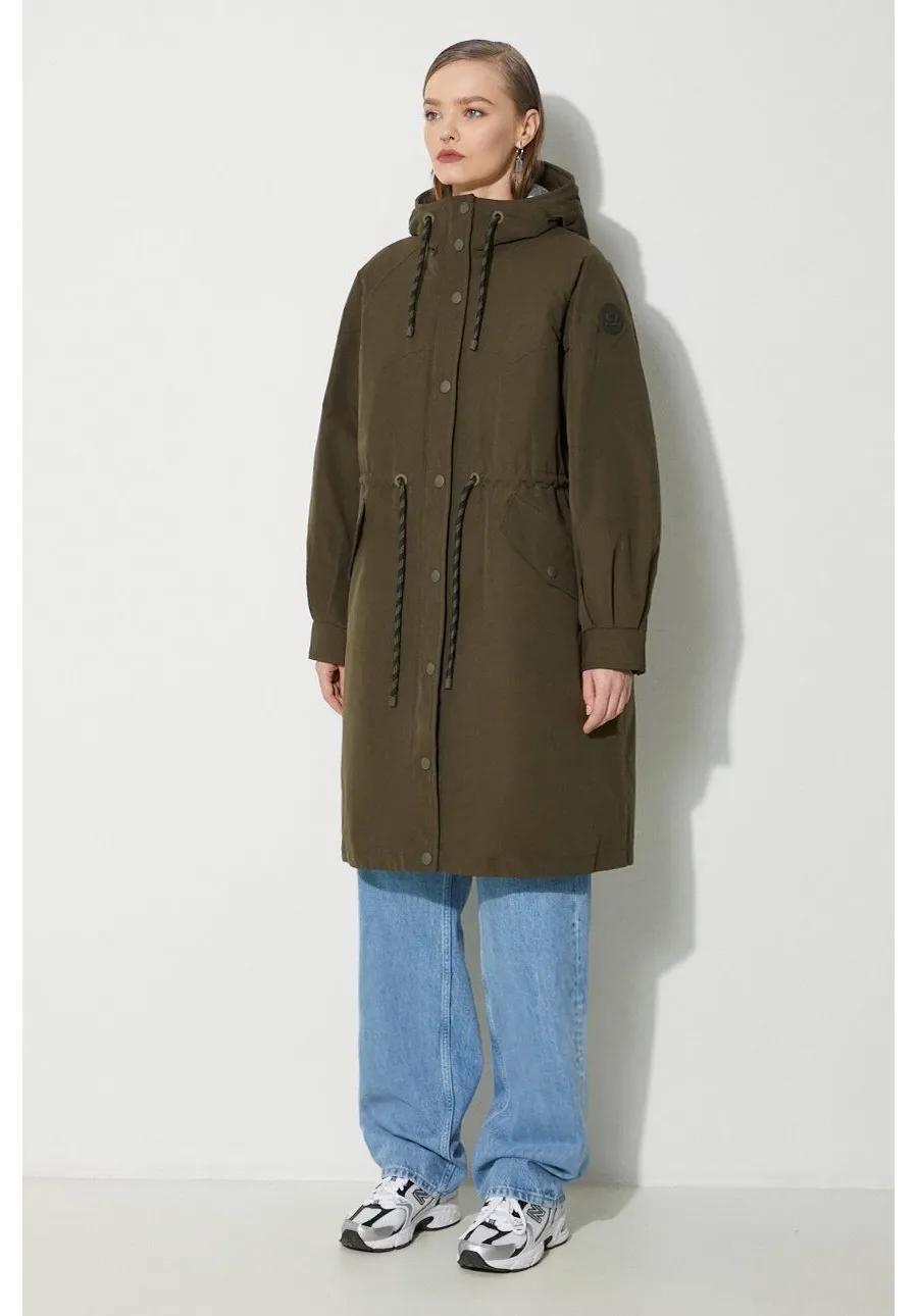 obrazek 1 Woolrich kurtka Check Lined Long Parka damska kolor zielony zimowa CFWWOU0854FRUT3490