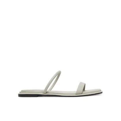 Zdjęcie Calvin Klein Klapki Flat Sandal Squared 2-Bar Lth HW0HW02532 Beżowy