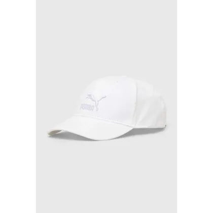 Zdjęcie Puma czapka z daszkiem bawełniana Archive Logo BB Cap kolor biały z aplikacją 22554