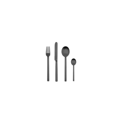 Zdjęcie Designerski włoski zestaw 6 widelców do serwowania Stile Oro Nero Ice