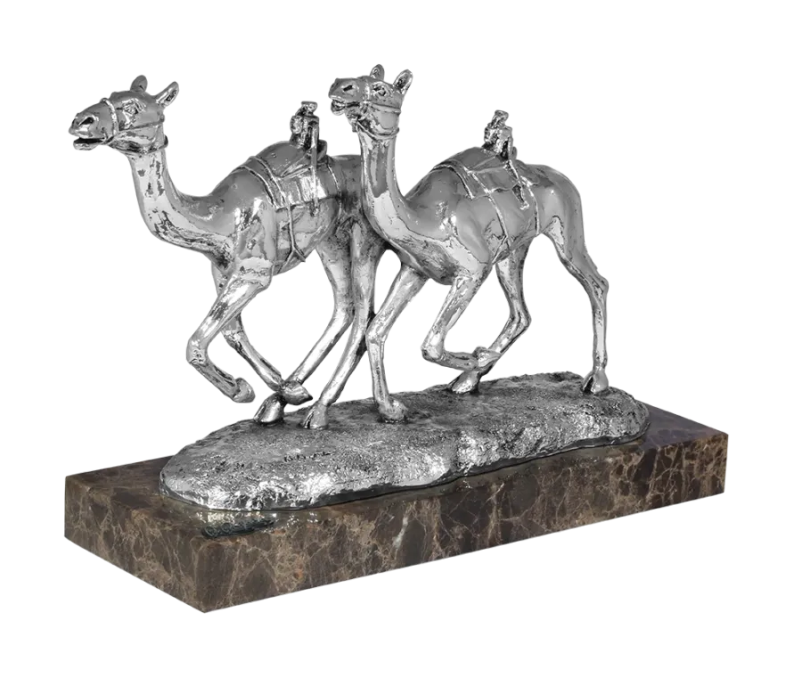 obrazek 1 Wyścigi wielbłądów - ekskluzywna srebrna statuetka