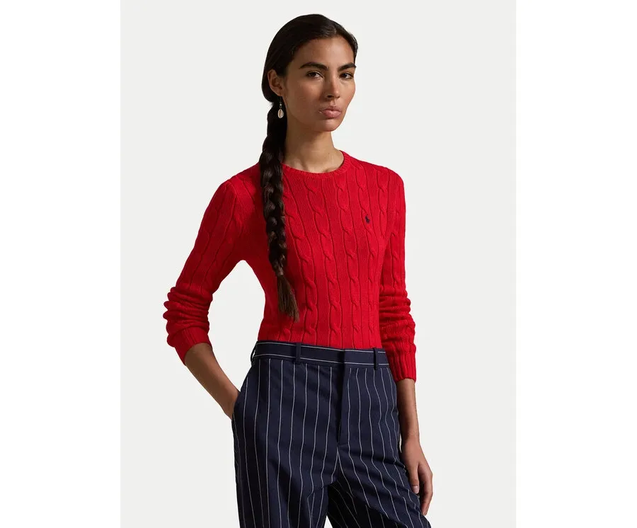 obrazek 1 Polo Ralph Lauren Sweter 211891640026 Czerwony Slim Fit