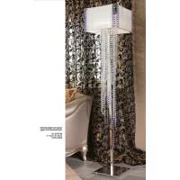 Picture Floor lamp with a square shade and Swarovski crystals - Il Paralume Marina