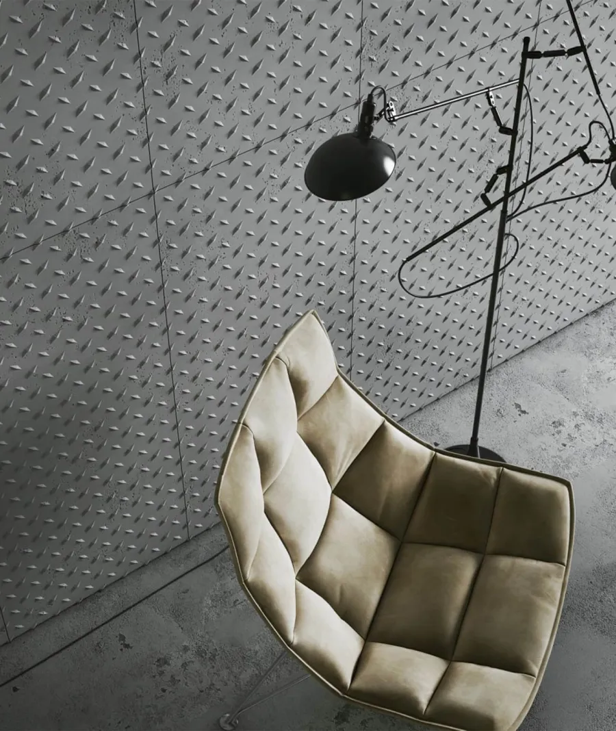 obrazek 1 135x59,8 cm VT - PB54 (S50 jasno szary - mysi) BLACHA - Panel dekor 3D beton architektoniczny