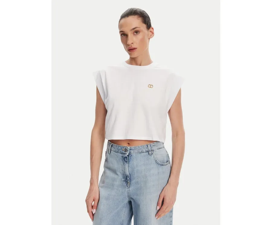 obrazek 1 TWINSET T-Shirt 251TT2043 Biały Regular Fit