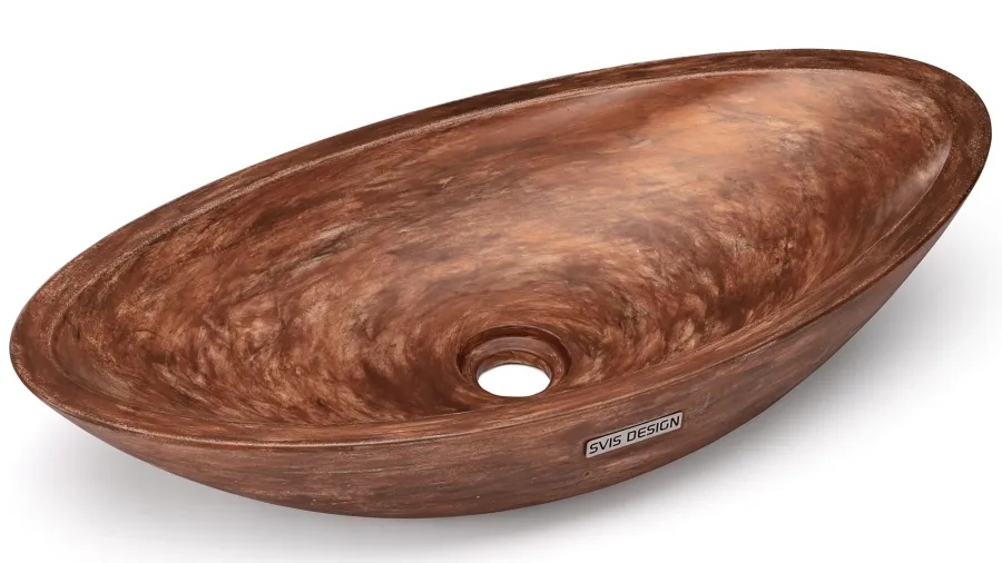 obrazek 2 Elegancka umywalka 60 cm ORION BASIC – AGED METAL, miedziany i brązowy, lakier matowy