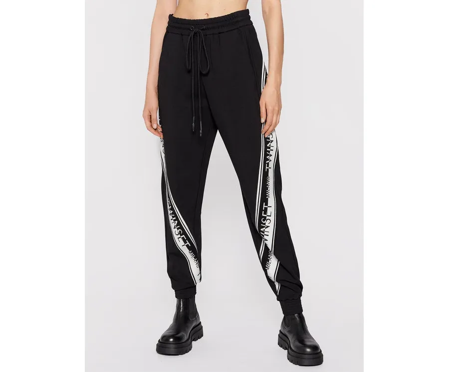 obrazek 1 TWINSET Spodnie dresowe 212TT2383 Czarny Regular Fit