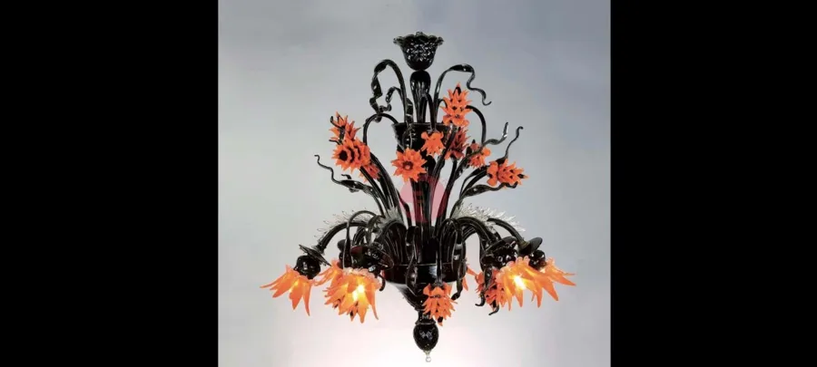 obrazek 2 Oryginalny klasyczny żyrandol ze szkła Murano z Włoch - Vetreria Artistica Rosa