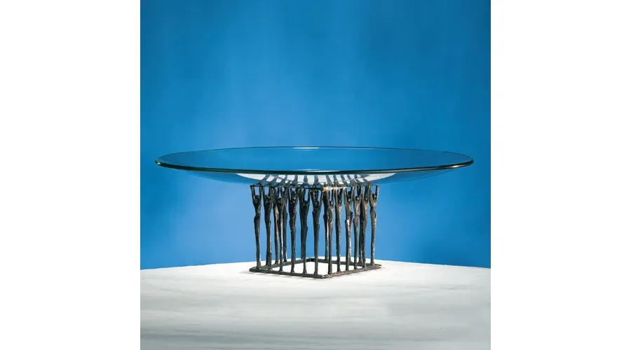 obrazek 2 Wyjątkowa rzeźba z brązu ze szklaną misą