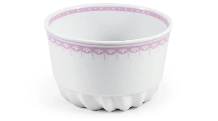 obrazek 1 Wielofunkcyjny pojemnik z porcelany z delikatnym różowym zdobieniem – Leander