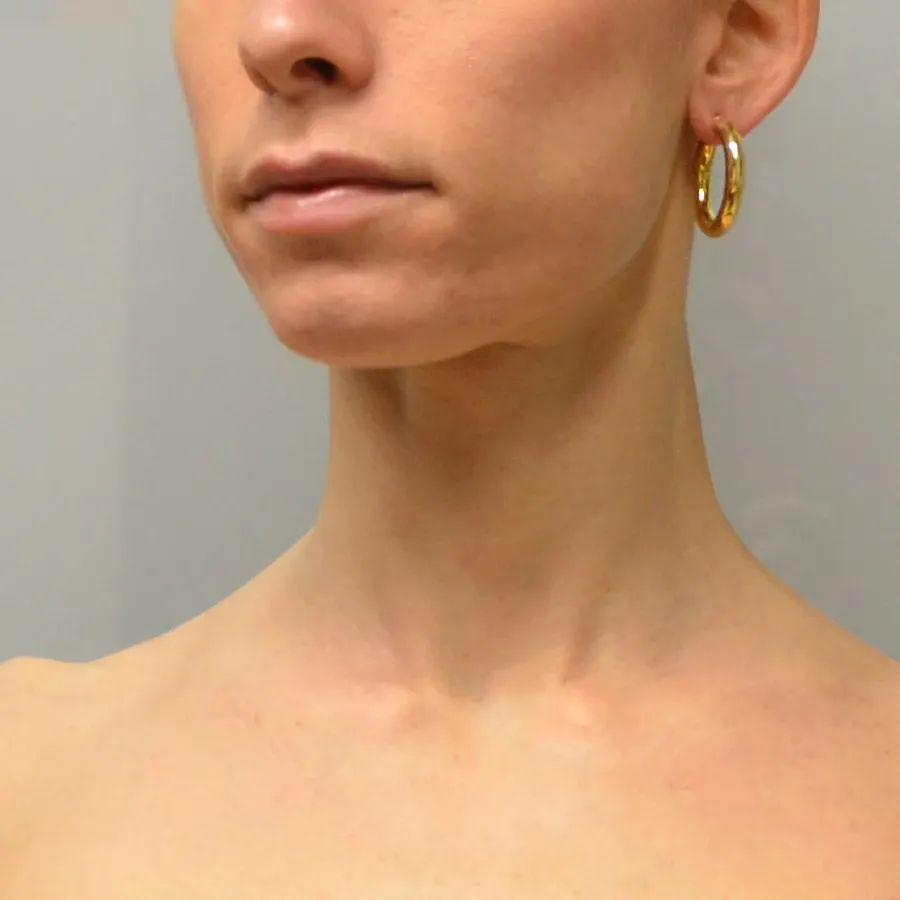 obrazek 4 Włoskie kolczyki koła Campanella z żółtego złota