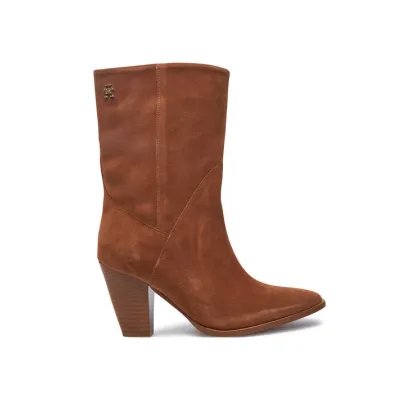 Zdjęcie Tommy Hilfiger Botki Mid Cowboy Heel Suede FW0FW08435 Brązowy