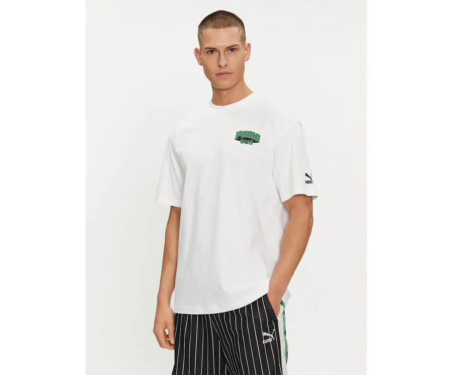 obrazek 1 Puma T-Shirt For The Fanbase Graphic 624395 Biały Relaxed Fit